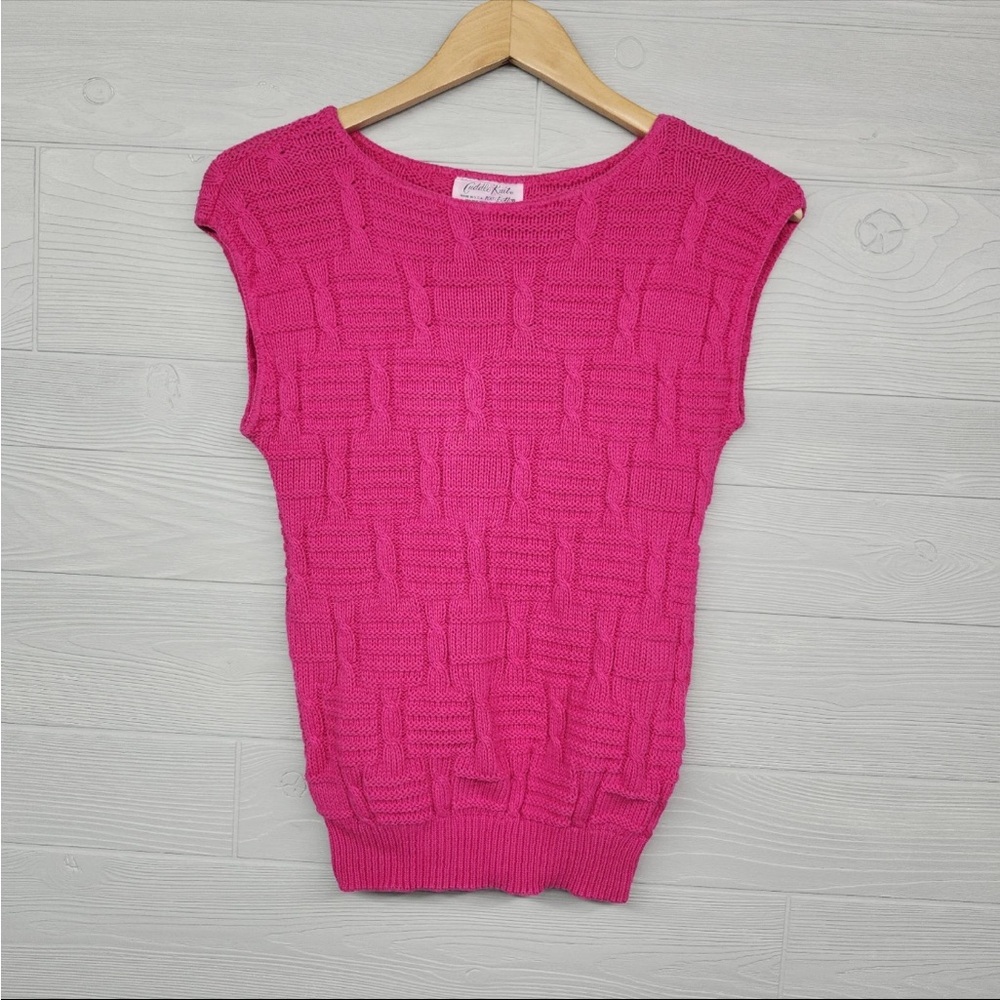 Knit Sleeveless Sweater 100% cotton Made in USA